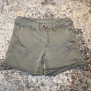 American Eagle Green Midi Shorts